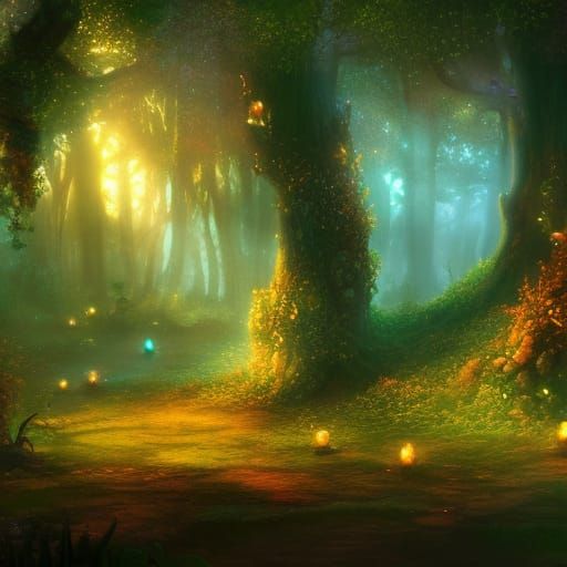 magical glowing forest fantasy - AI Generated Artwork - NightCafe