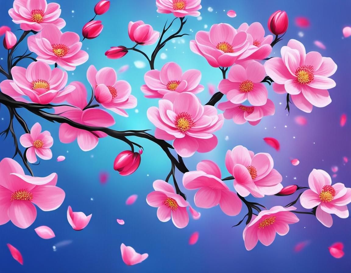 Floral Dancer in Colorful Abstract Design