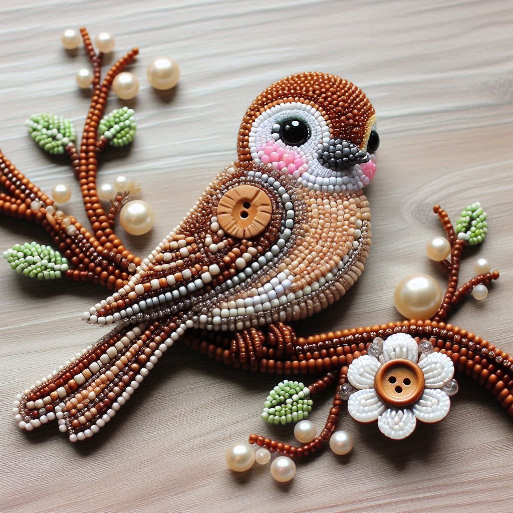 beaded bird