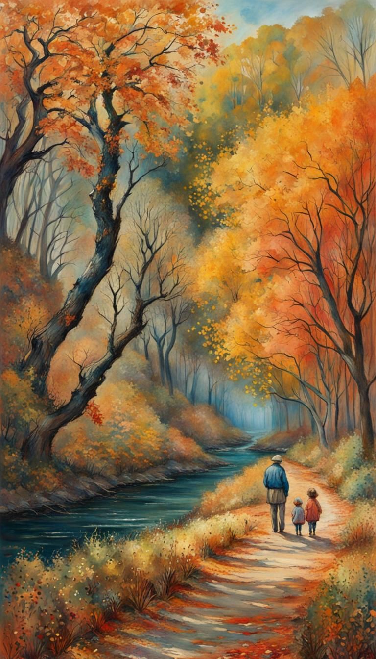 Autumn walk with grandpa 🍁(0)  by @MagdaMagda