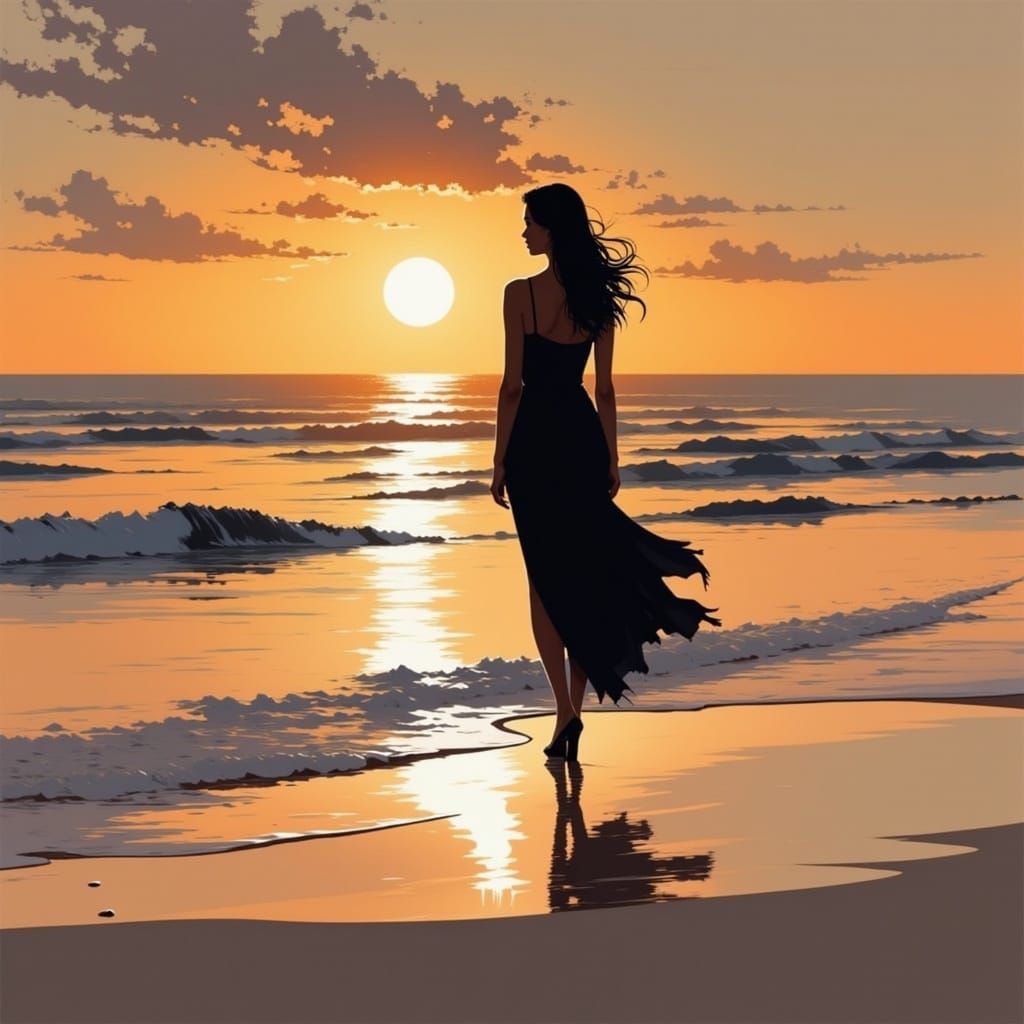 <lora:SilhouetteFlux:1.0> 