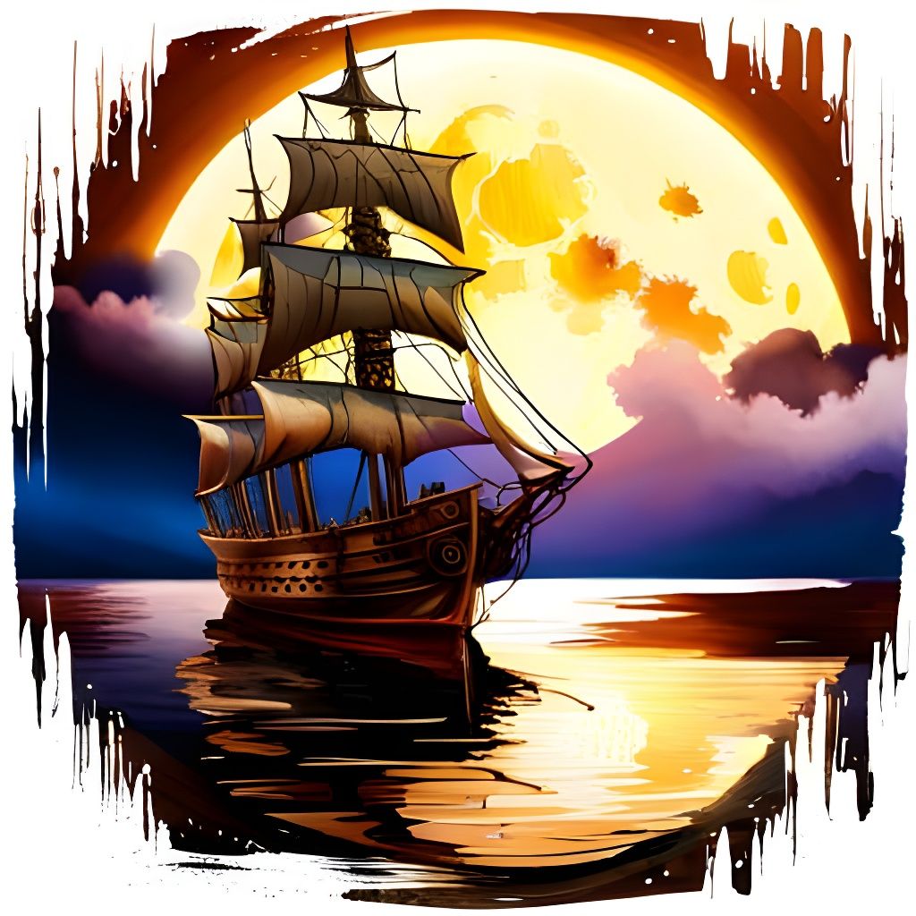 Moonlight sailing  by @Zipy