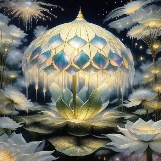 <lora:flower power:1.0> <lora:TLF:1.0> Perfection and Purity Lotus