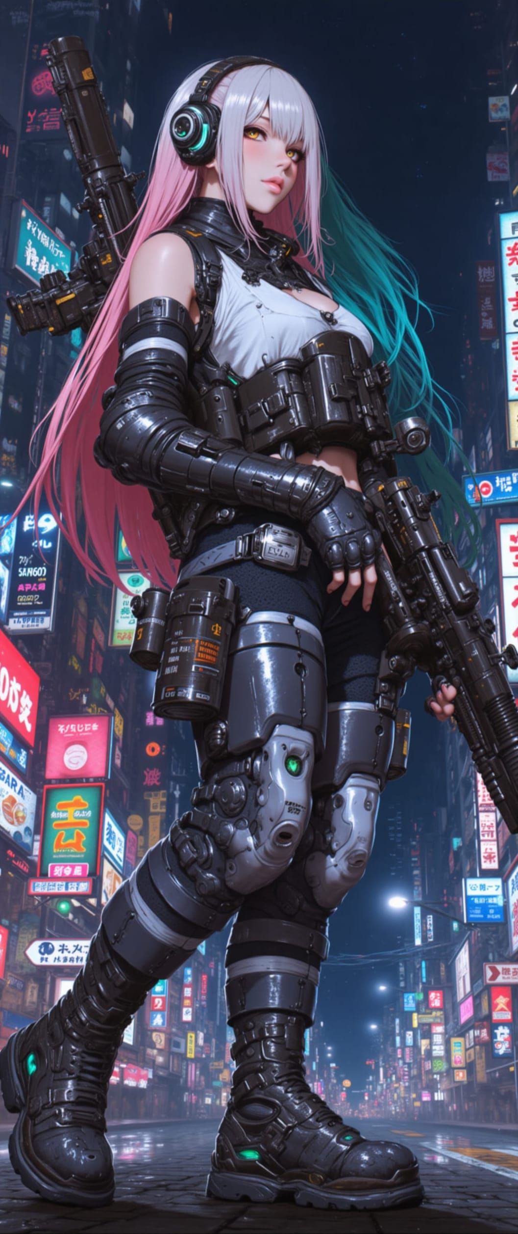Cyberpunk Corpo Soldier Patrolwoman