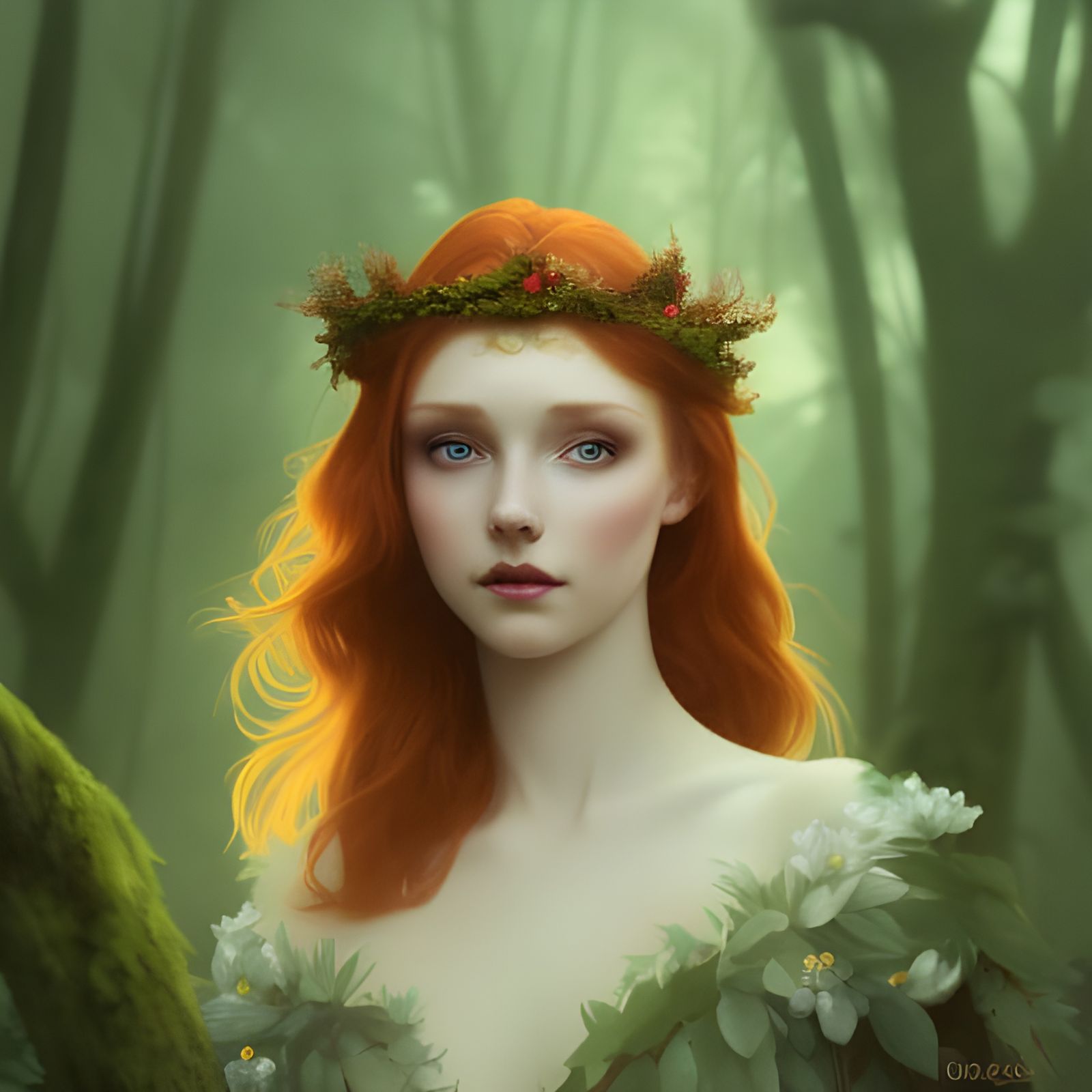 Beautiful Forest Goddess - AI Generated Artwork - NightCafe Creator