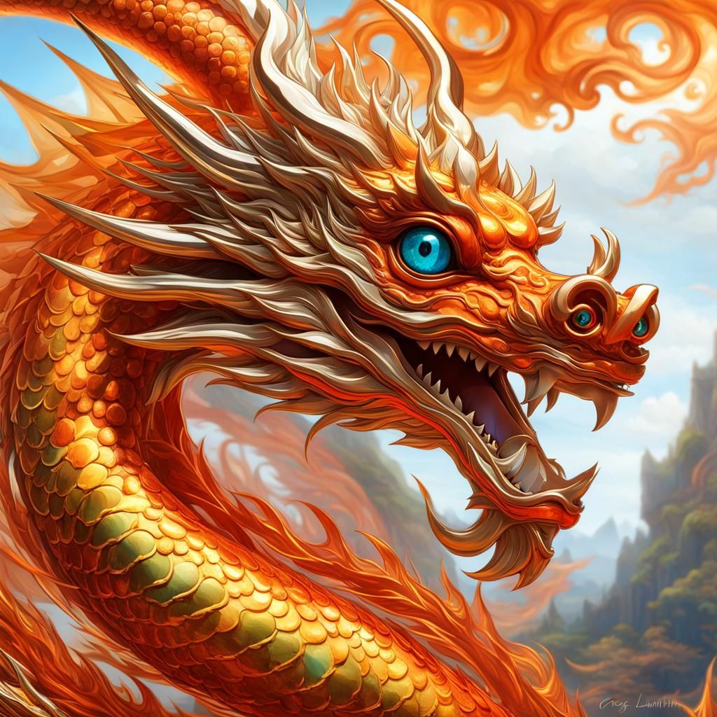 Golden Dragon - Ai Generated Artwork - Nightcafe Creator