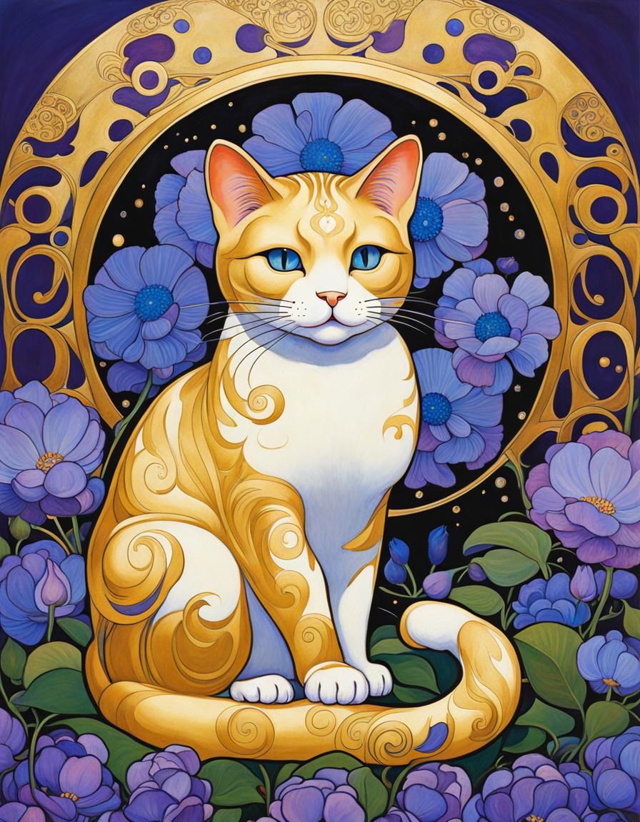 Art nouveau cat