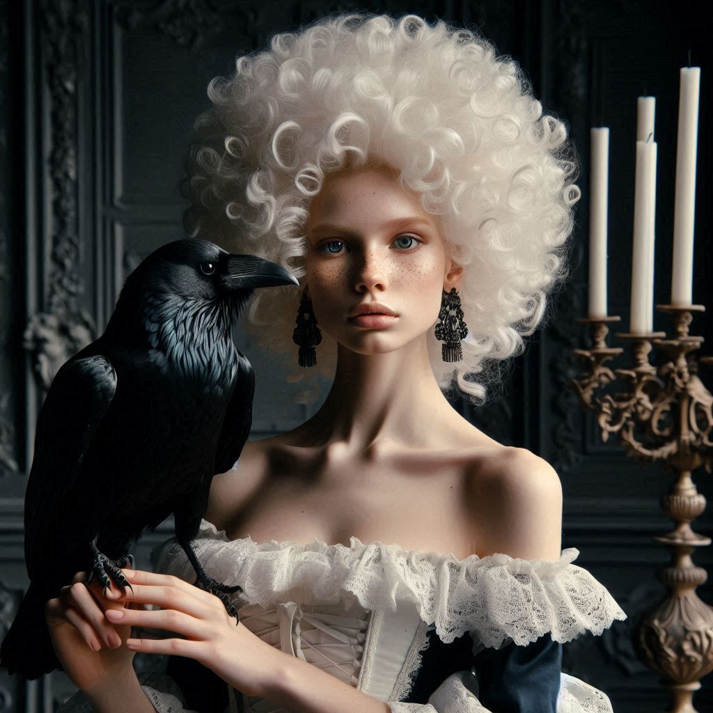 Rococo Queen and her Raven
