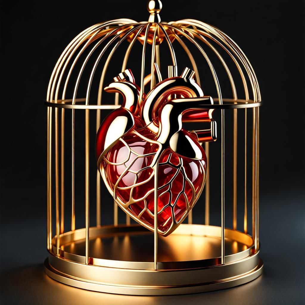 a metal heart - AI Generated Artwork - NightCafe Creator