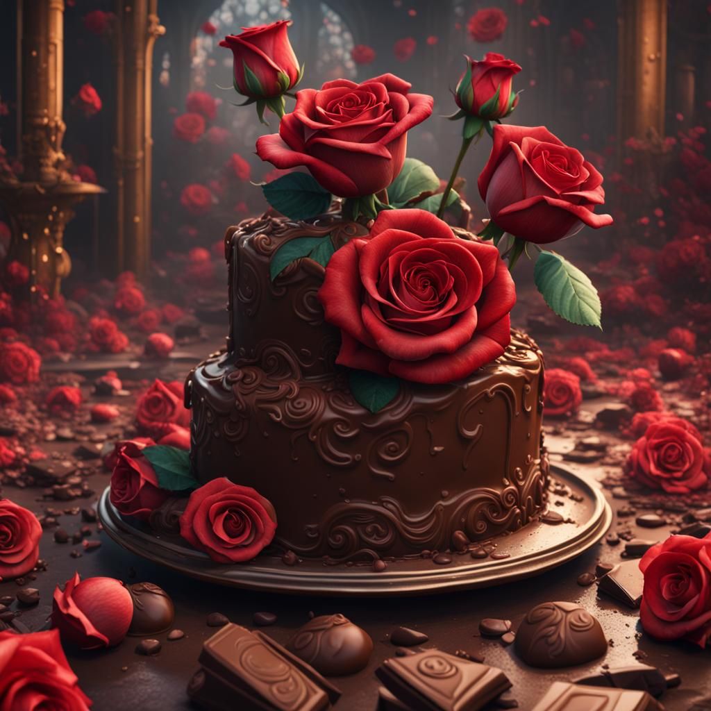chocolate and roses