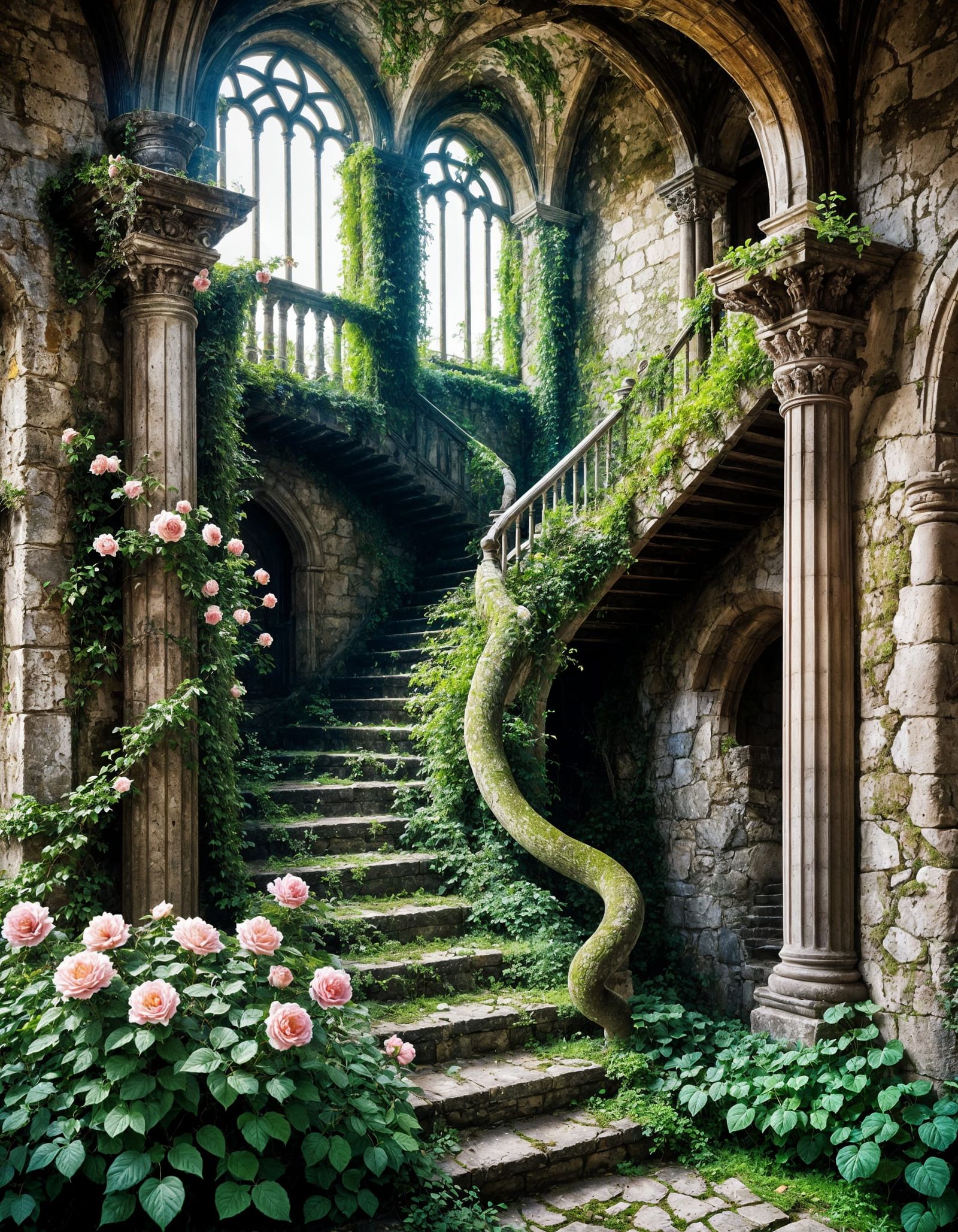 Climbing Plants attach themselves to the Ruins  by @Kasia S-J