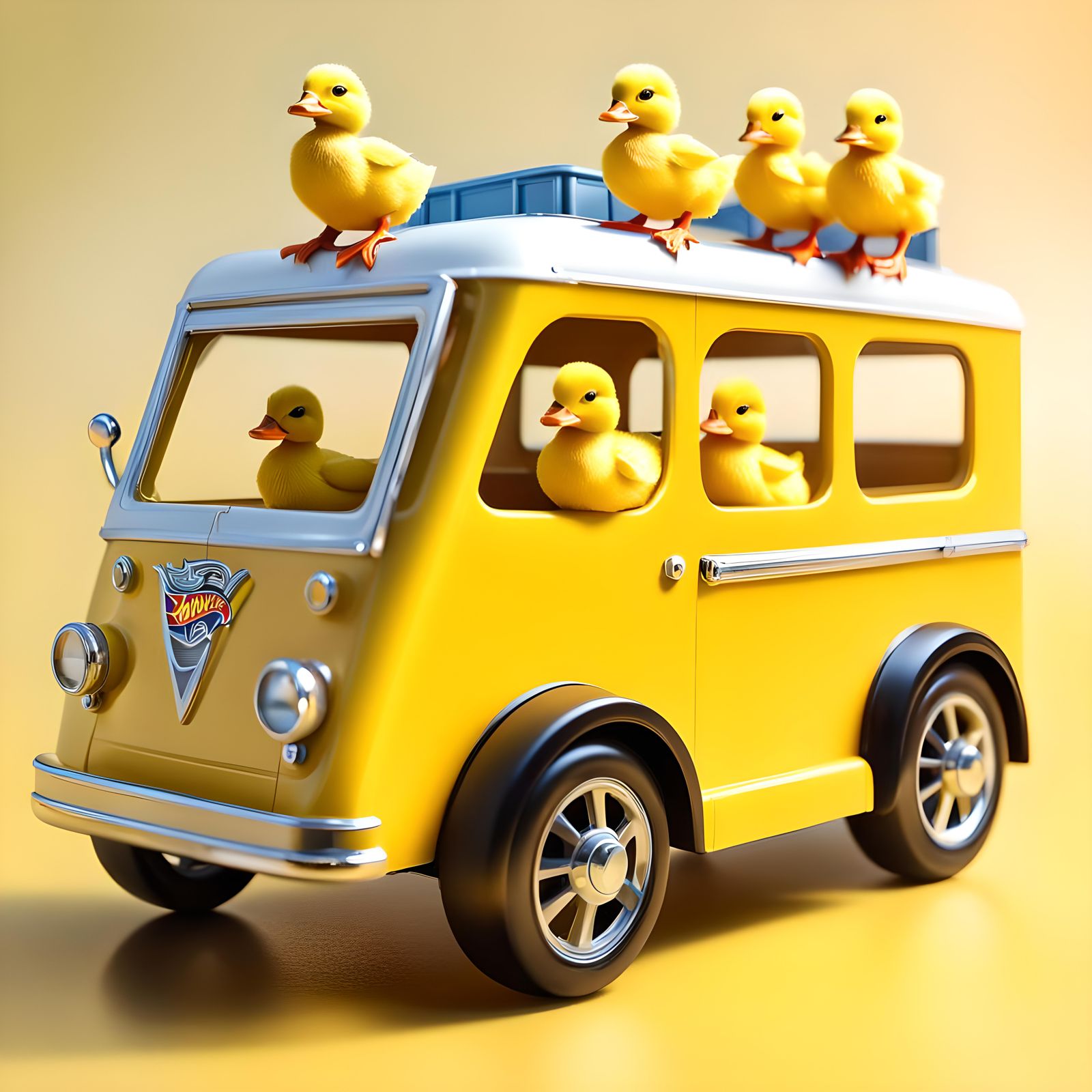 Yellow Duck Truck - AI Generated Artwork - NightCafe Creator