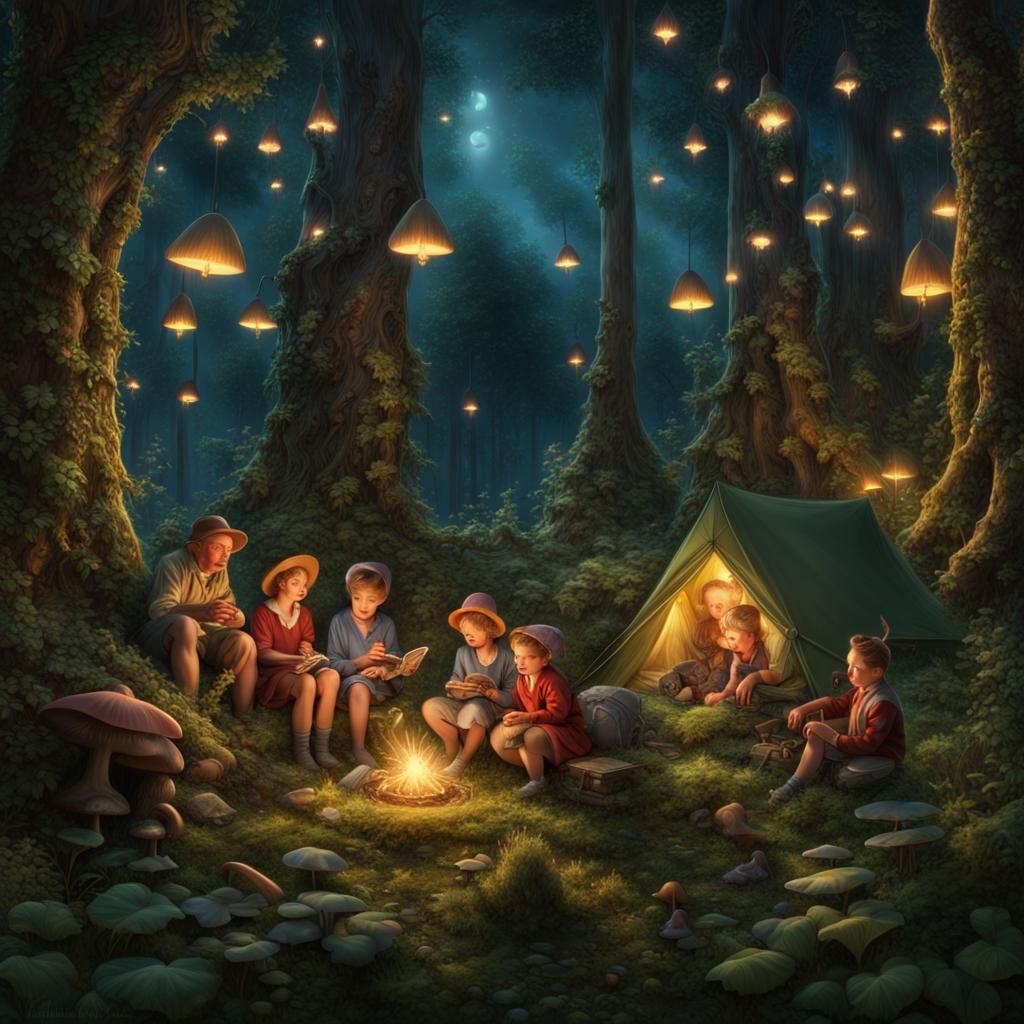 Enchanted Forest Camping Adventure Under the Stars