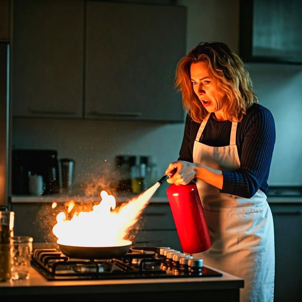 Emergency Firefighter Portrait in Intense Photographic Style