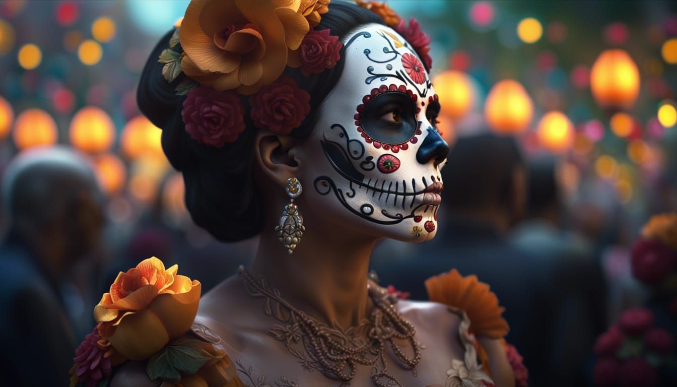 Celebrating Day of the Dead - AI Generated Artwork - NightCafe Creator