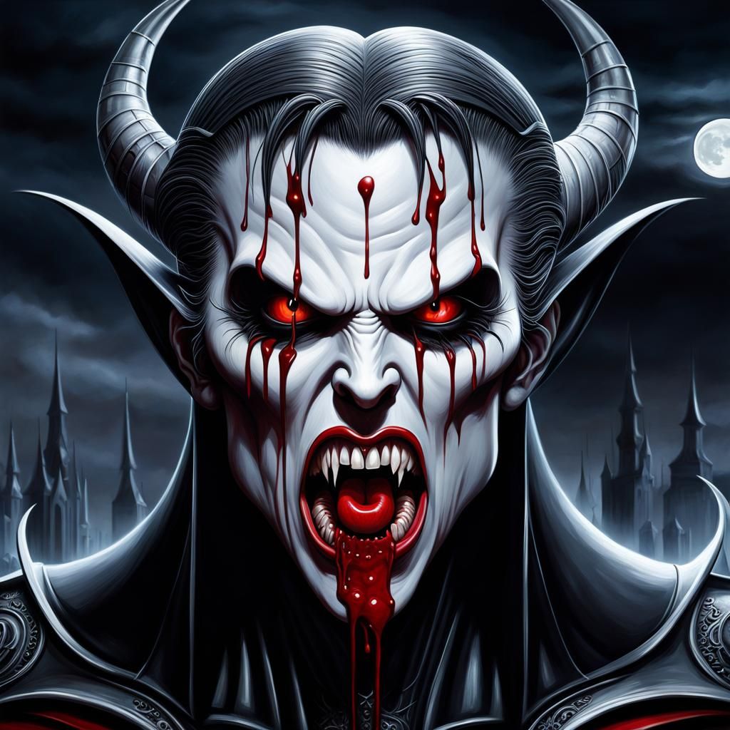 Bloody gothic Vampire demon.