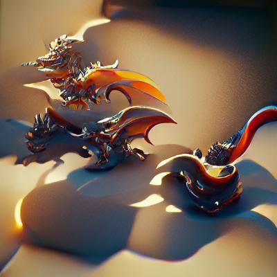 Epic Dragons Rendered with 3D Shading