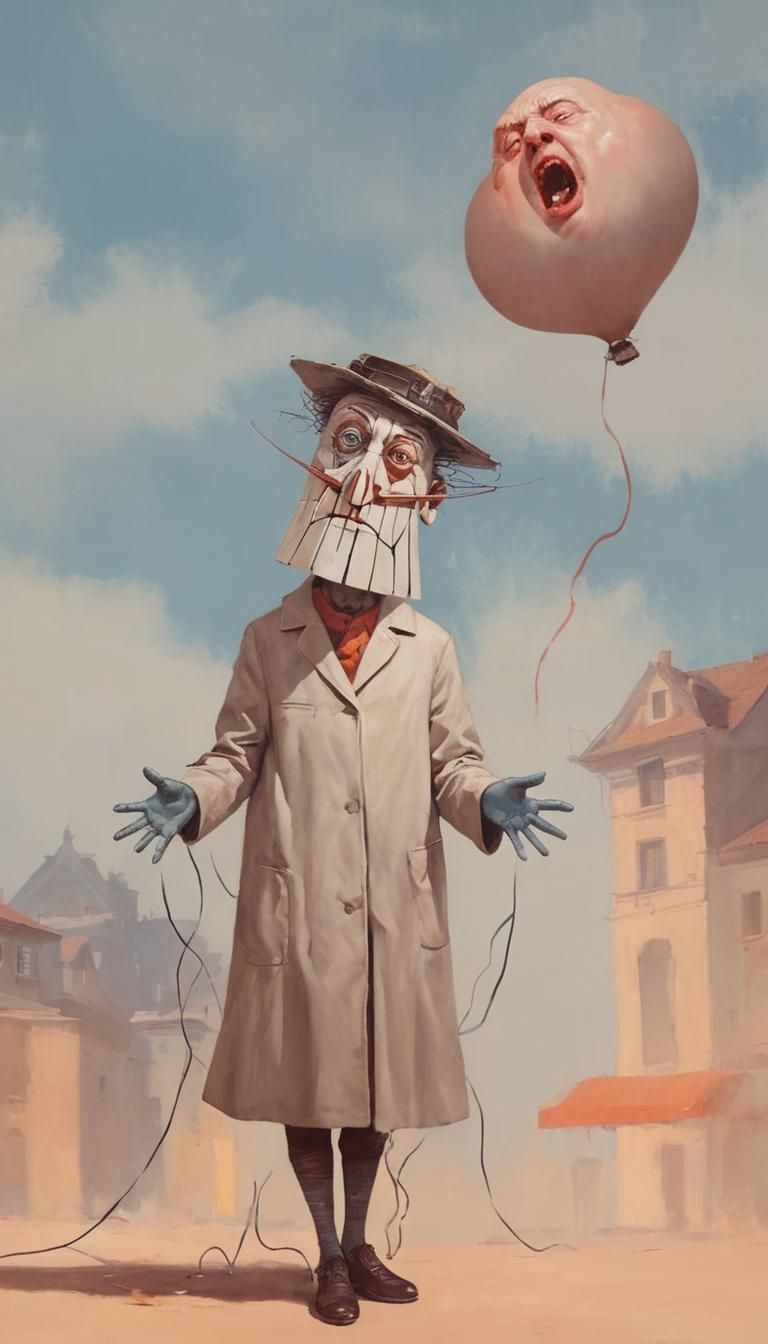 Strange faces are circling over the city