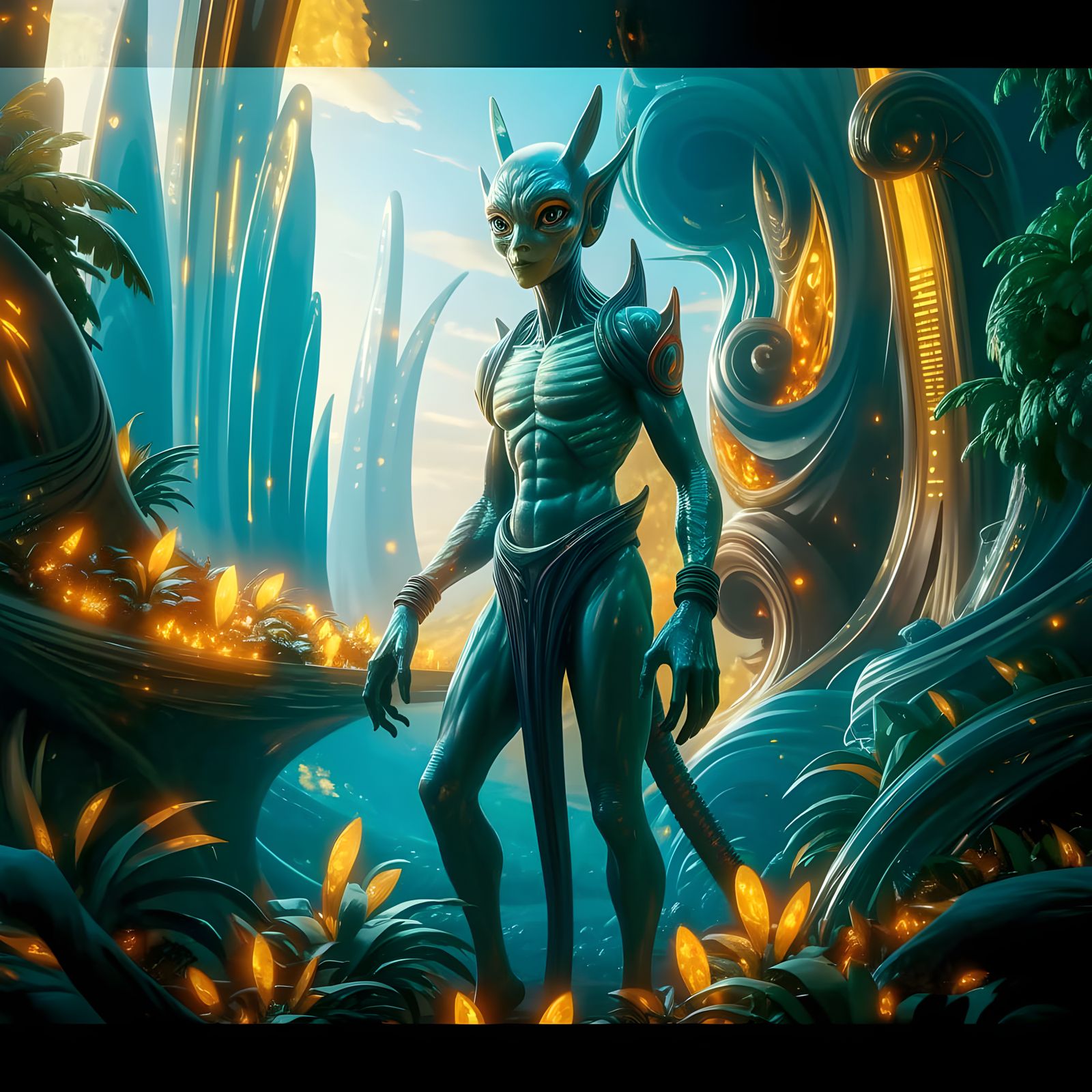 Alien Sojourn, Ideogram 2a Turbo Edition