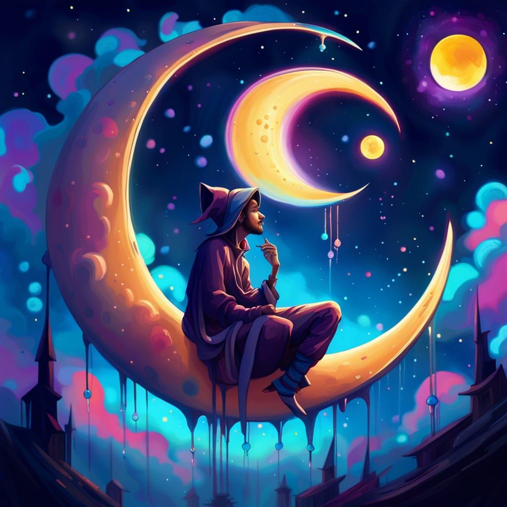 Jester Moon - Ai Generated Artwork - Nightcafe Creator