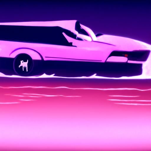 greyhound drives a fancy corvette cabrio in Vice City 80s Sunset ...