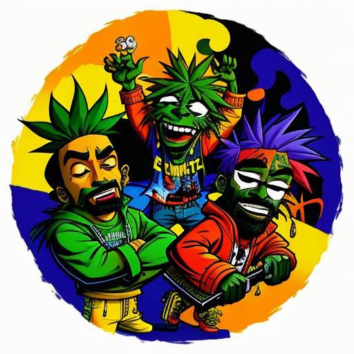 Marijuana cartoon characters stoners hip hop