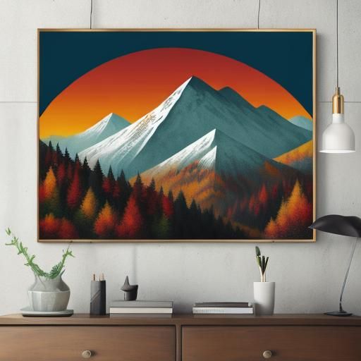 Autumn Mountains - AI Generated Artwork - NightCafe Creator