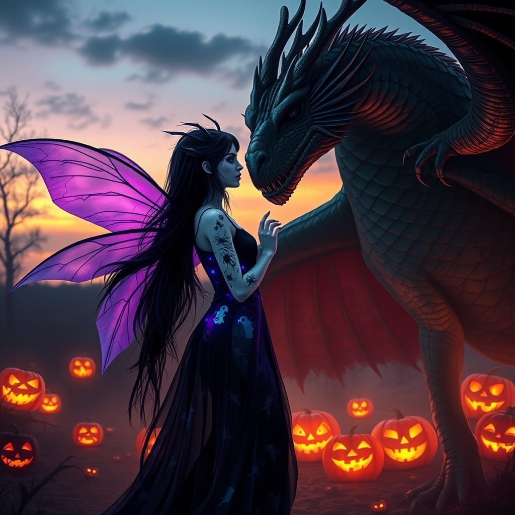 A captivating and eerie supernatural scene featuring a gothi...