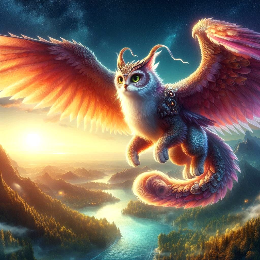 winged fantasy creature.