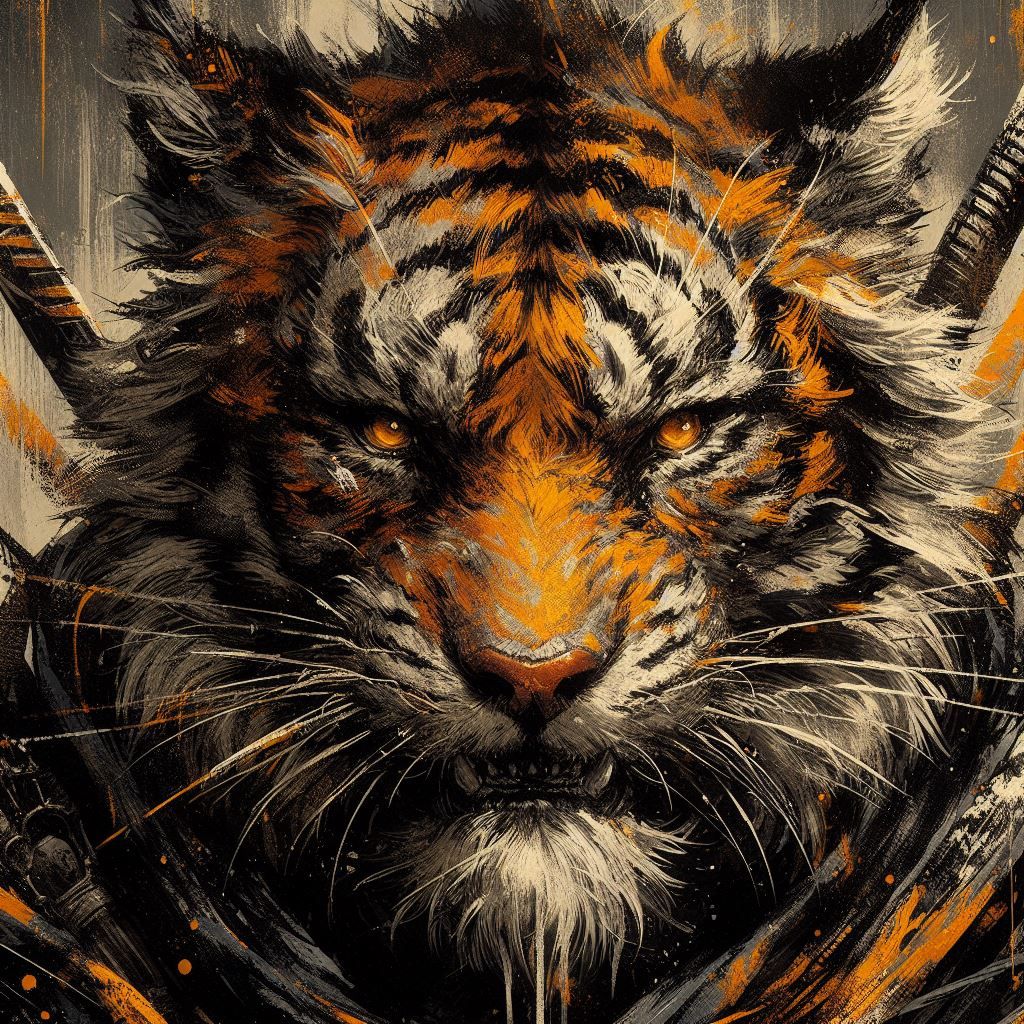 Tiger warrior portrait series
