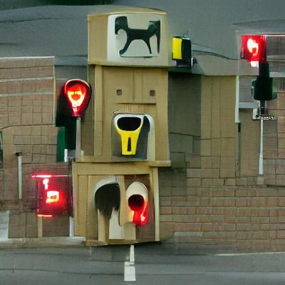 A doghouse Traffic Signal