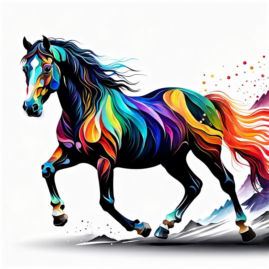 Colorful Horse - AI Generated Artwork - NightCafe Creator