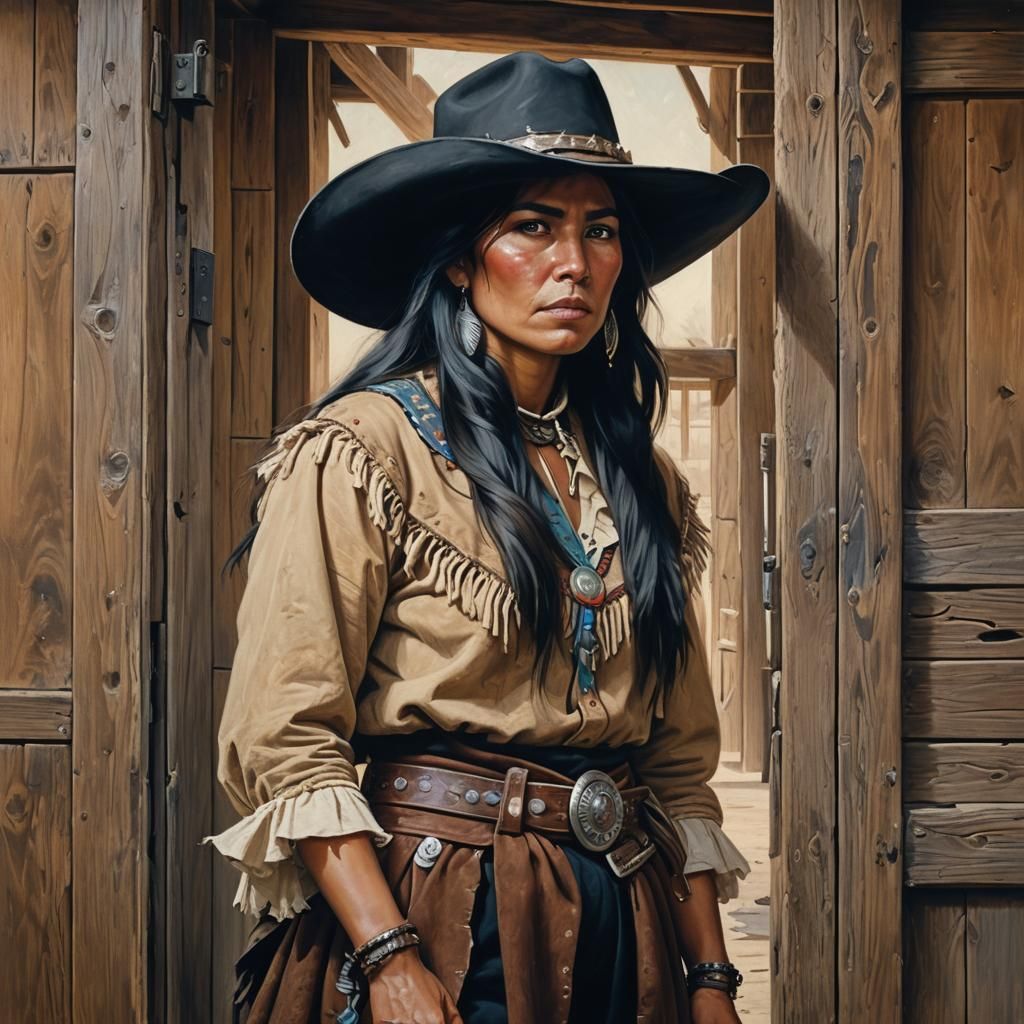 Head and shoulders portrait of a stunning native American woman with ...