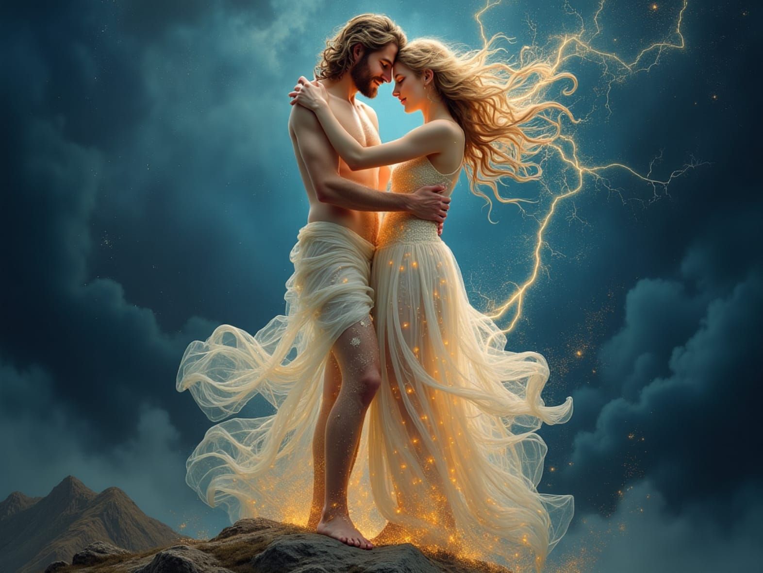 Apollo embracing Daphne (#2)