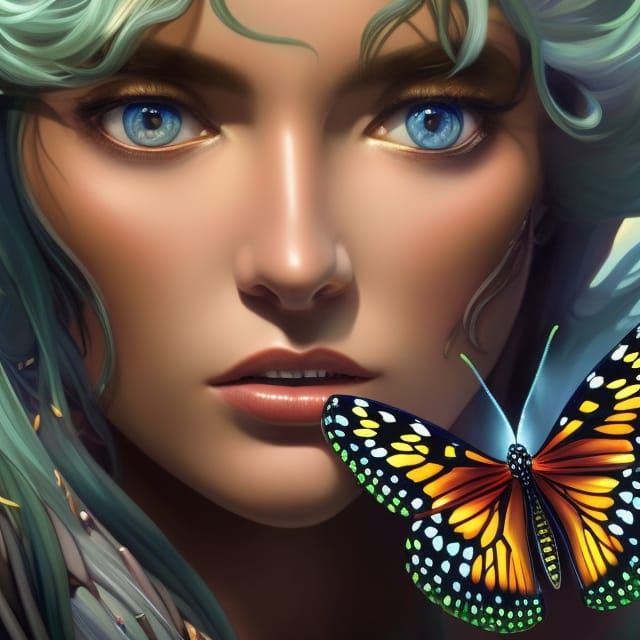 Butterfly girl, art by susan herbert, art by john james audo...