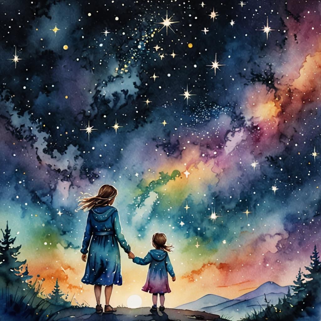 Mother presents the world to the child  by @Horse-T