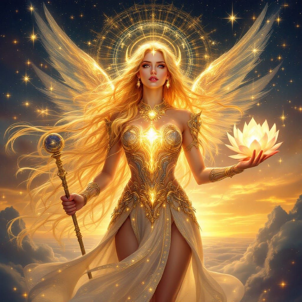 Seraphina, The Radiant Rebirth Seraphina, a celestial goddess of light