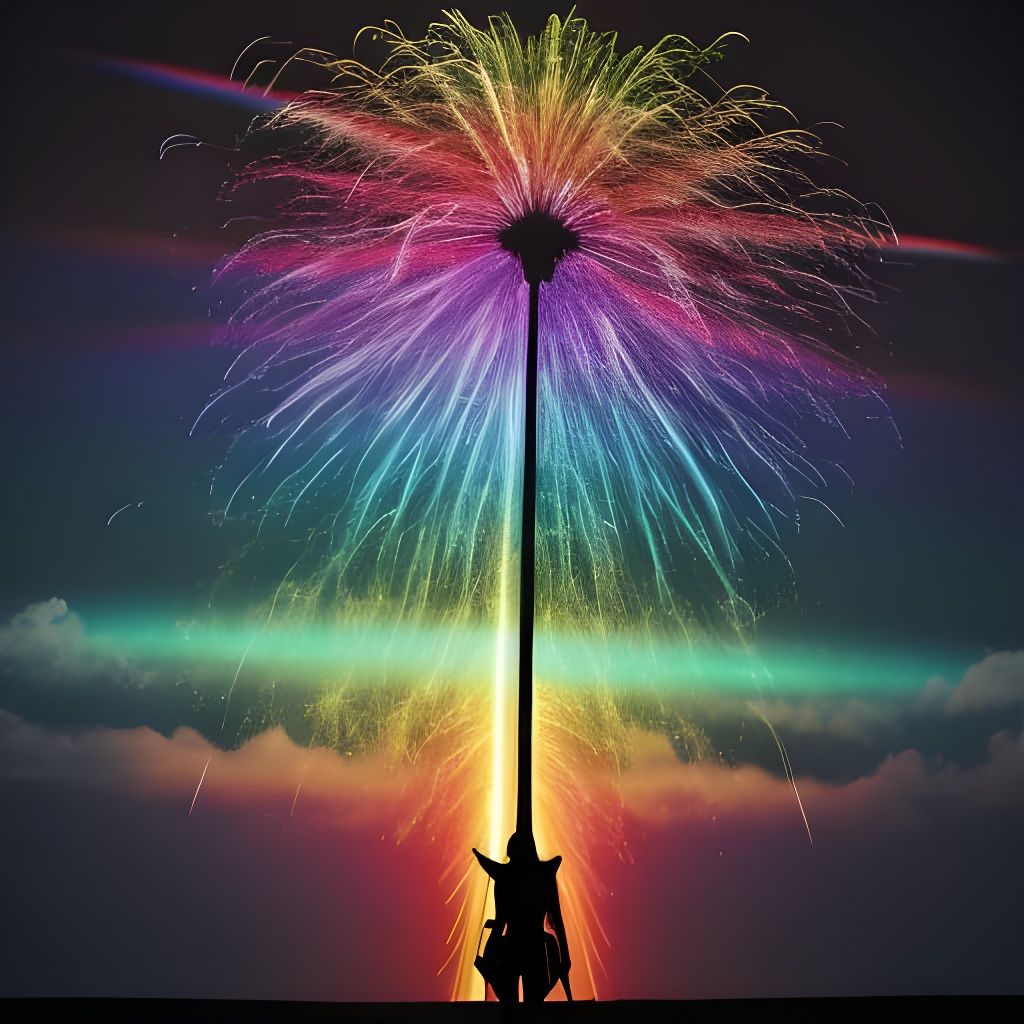 Vibrant Rainbow Explosion