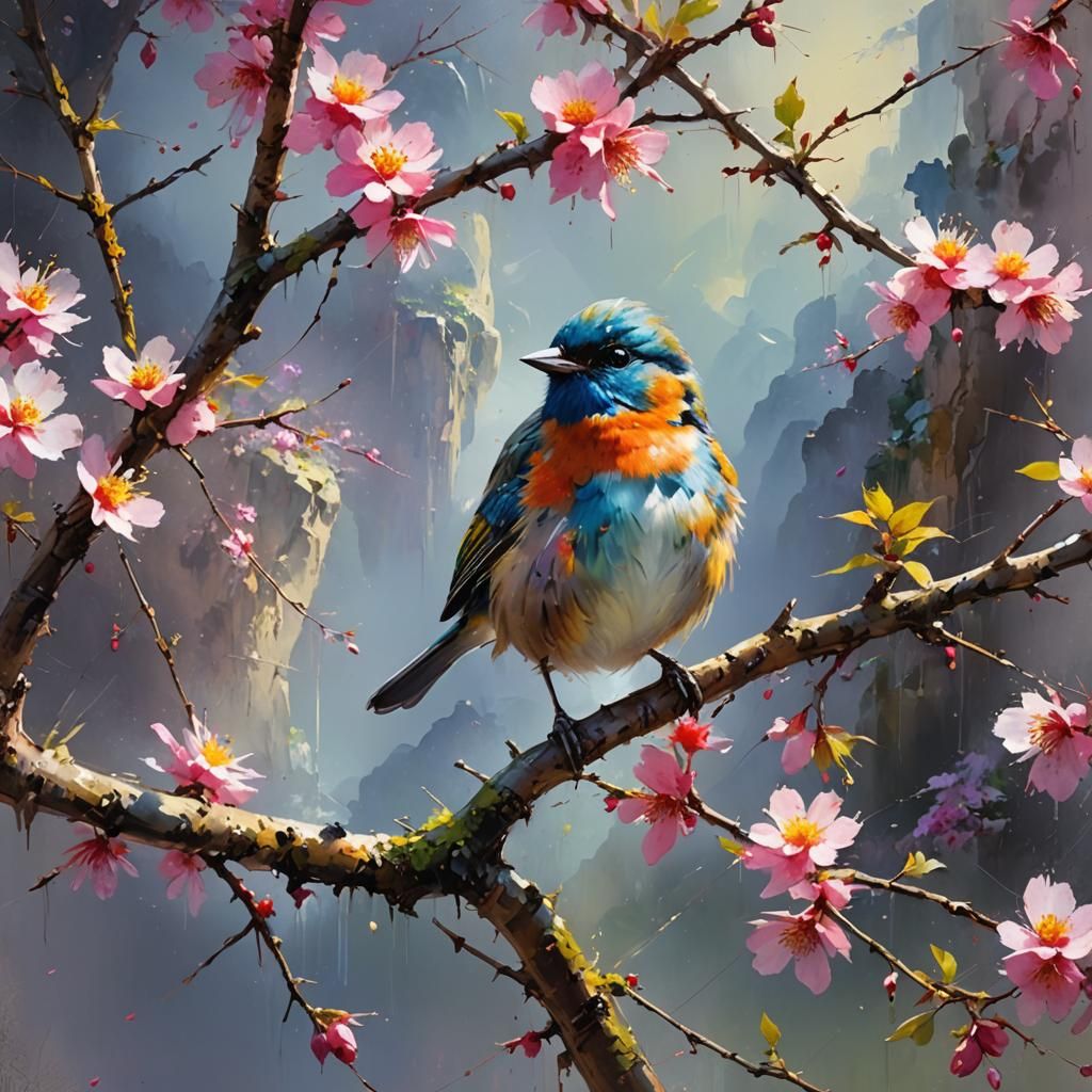 Mountain bird  by @Sandy Color