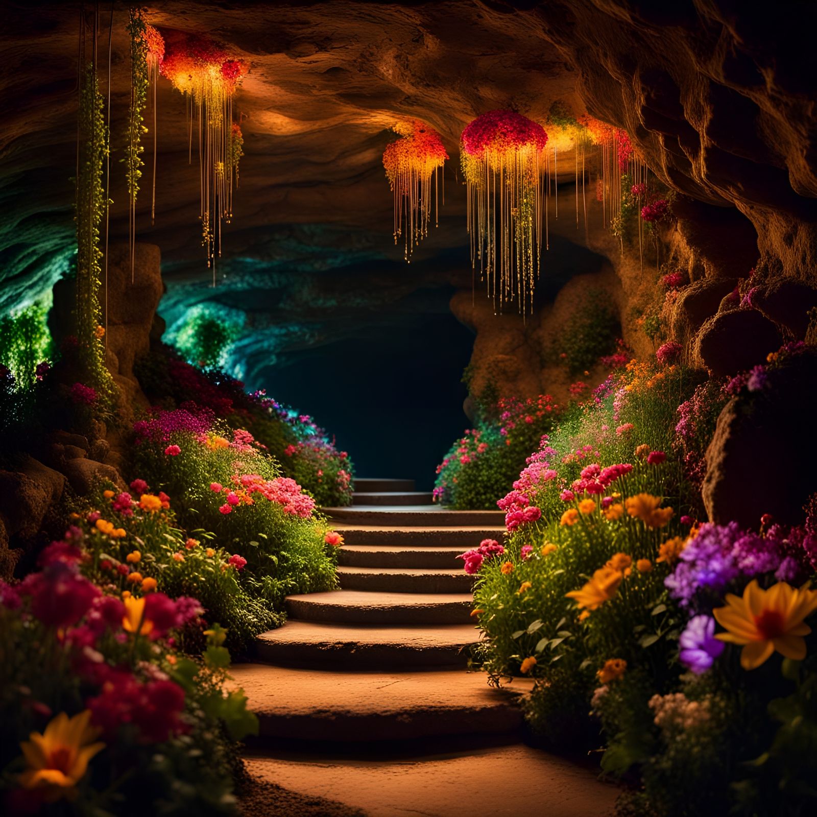 A Magical Underground Flower Garden  by @Ailee