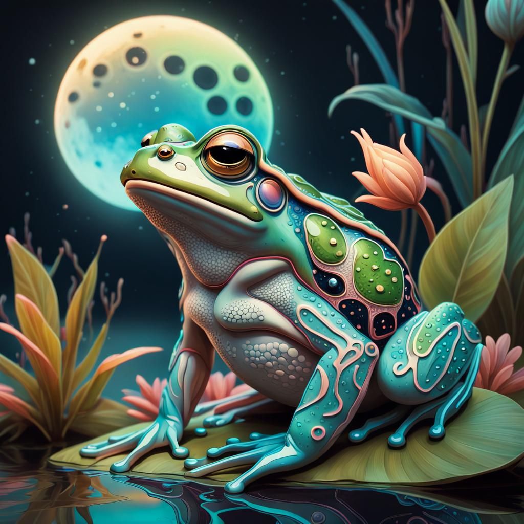 The Sophisticated Frog. - AI Generated Artwork - NightCafe Creator