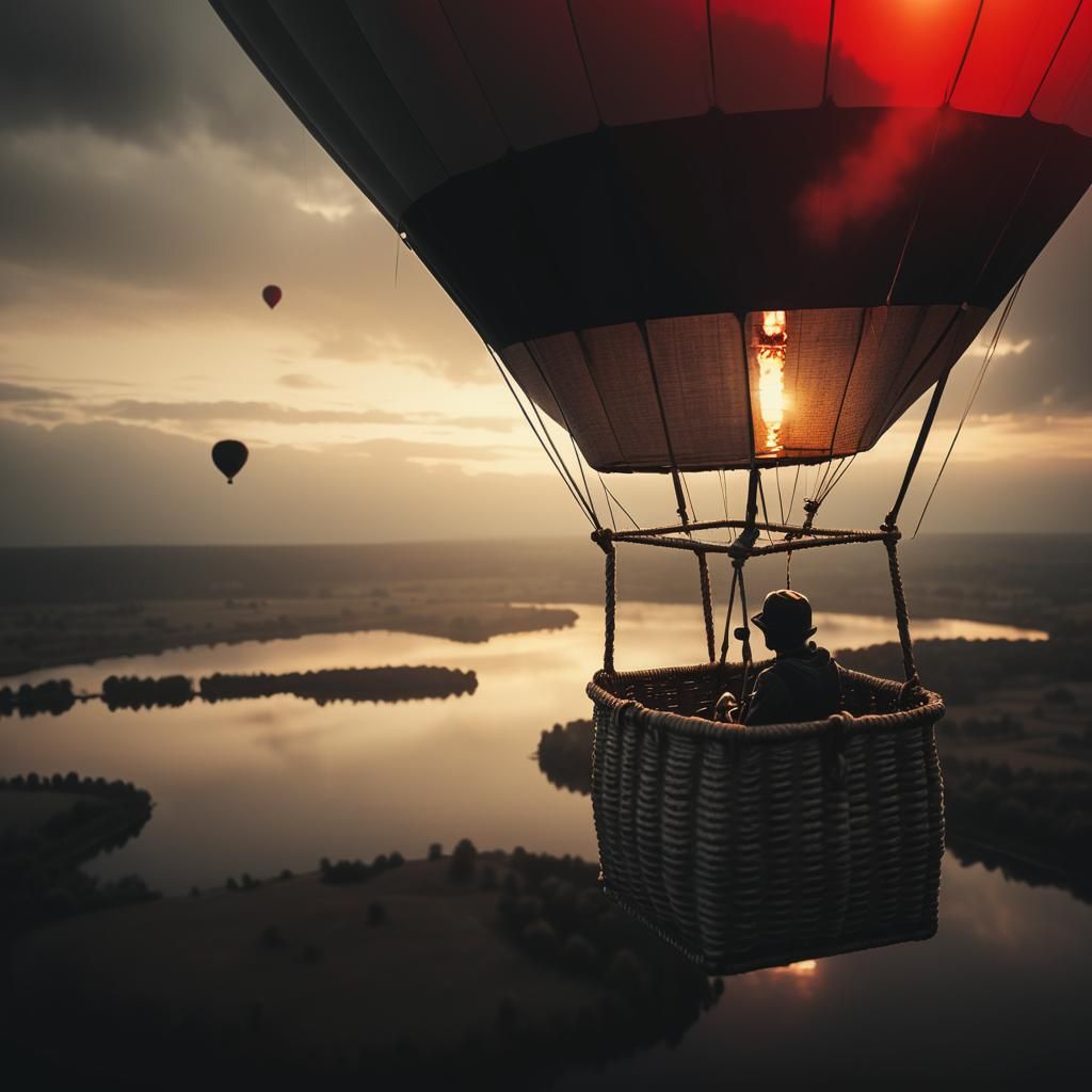 In hot air baloon