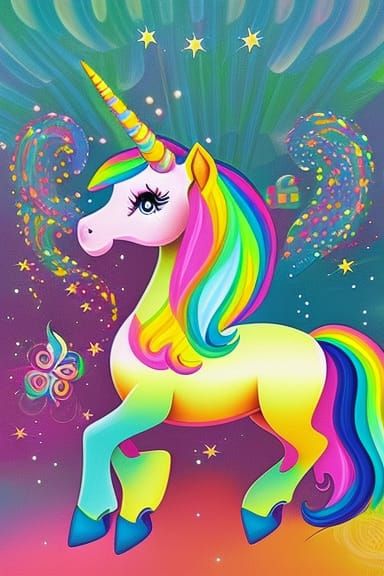 pony by Lisa Frank - AI Generated Artwork - NightCafe Creator