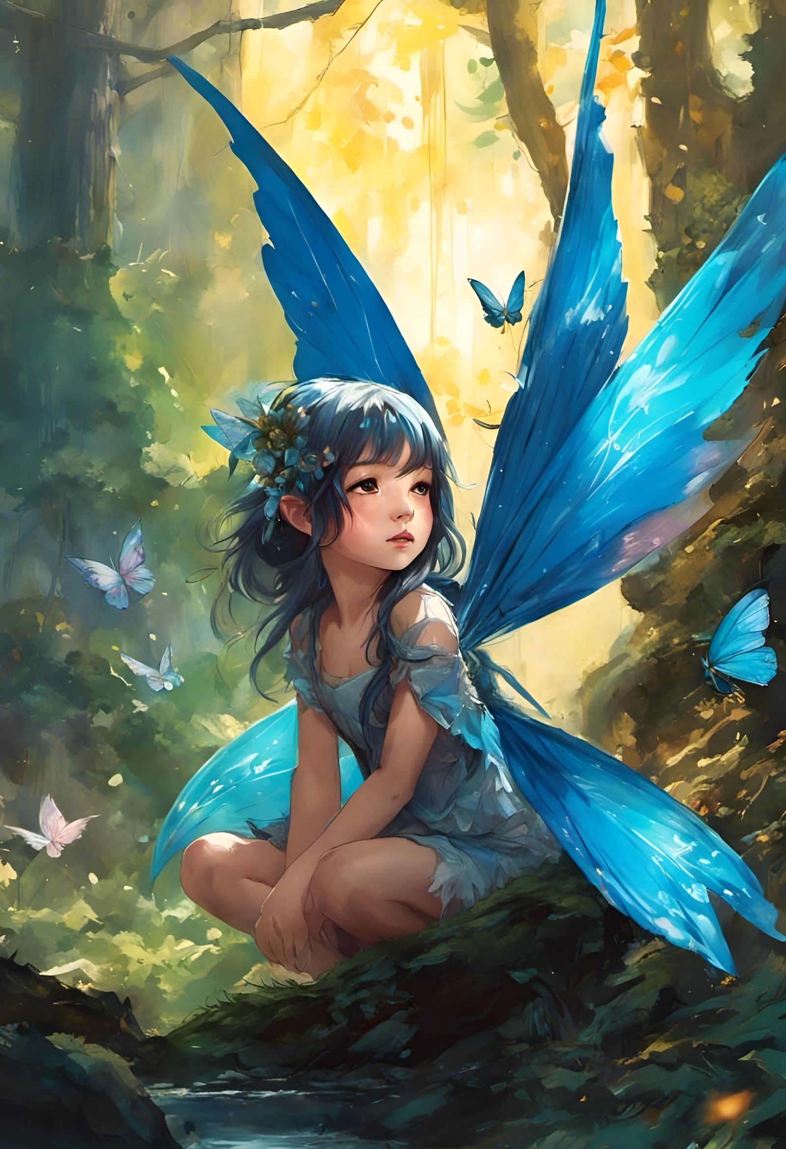 Magical blue fairy  by @Artemis