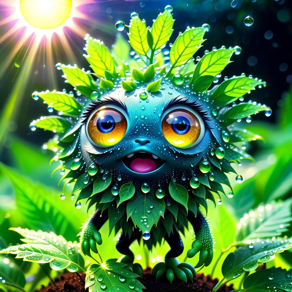 plant creature with Googly Eyes - AI Generated Artwork - NightCafe Creator