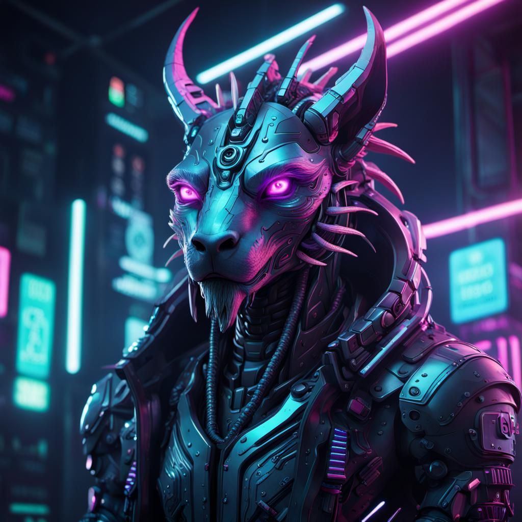 Cyberpunk Creature (B) - AI Generated Artwork - NightCafe Creator