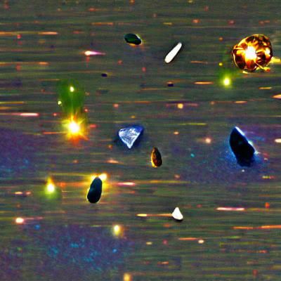 Crystal asteroid belt at the edge of the universe