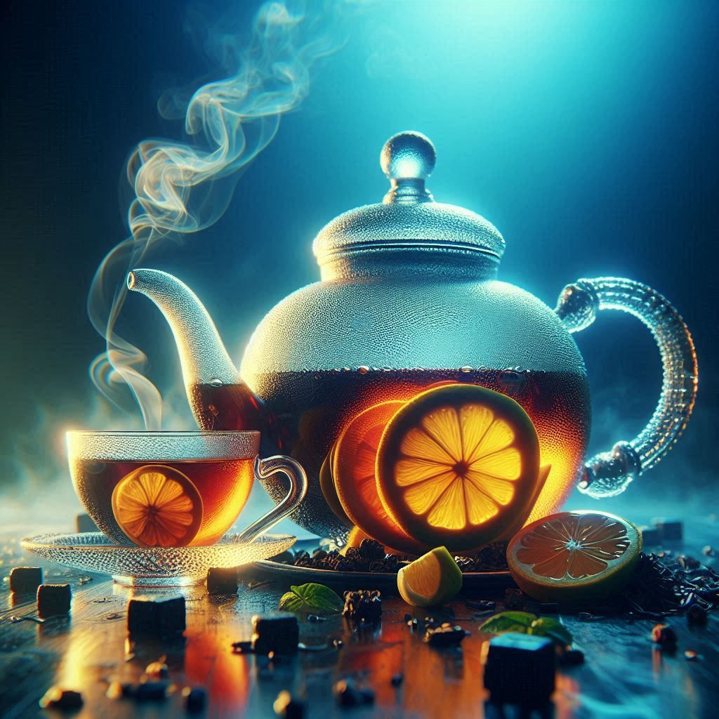 Heisser Tee mit Zitrone