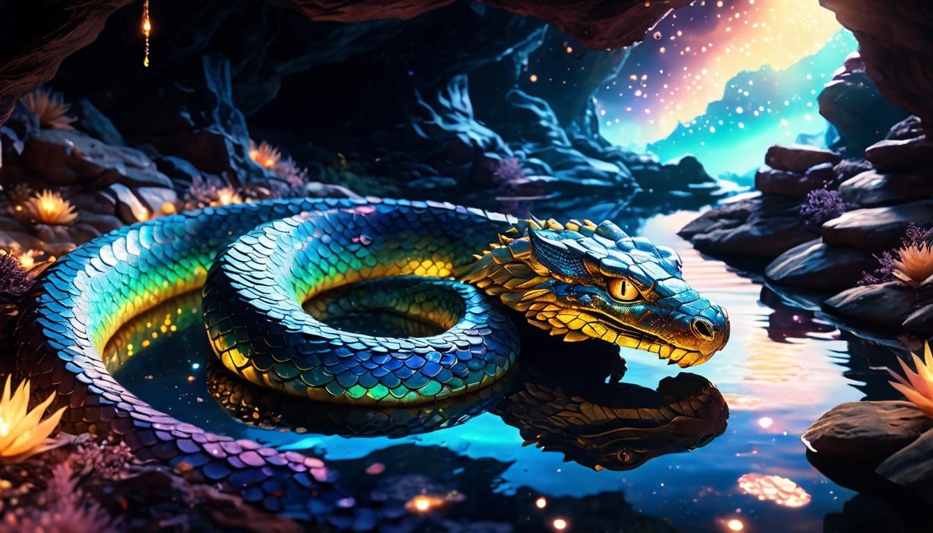 Vibrant serpent  by @Baneshi