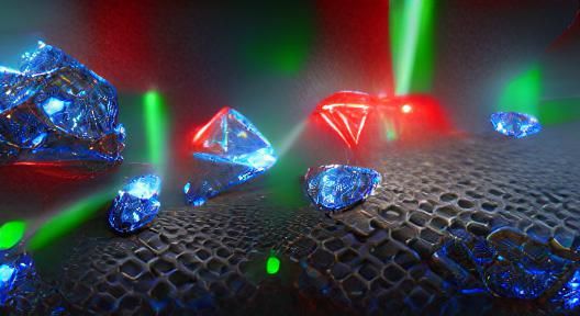 Diamond texture, blue lasers, green lasers, red lasers, phot...